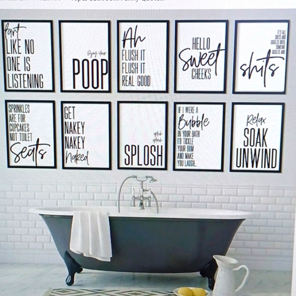 Stack O Files | Art | Pc Funny Bathroom Quote Posters Frame Not ...